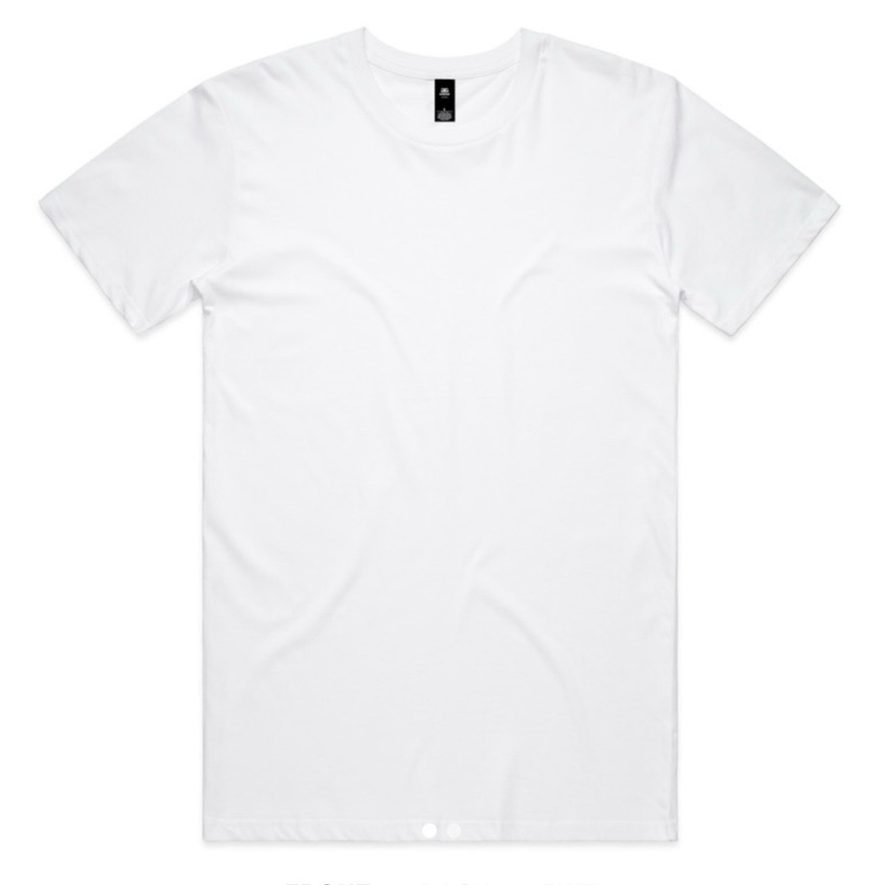 NEW White AS Colour Staple Tee, Size Large